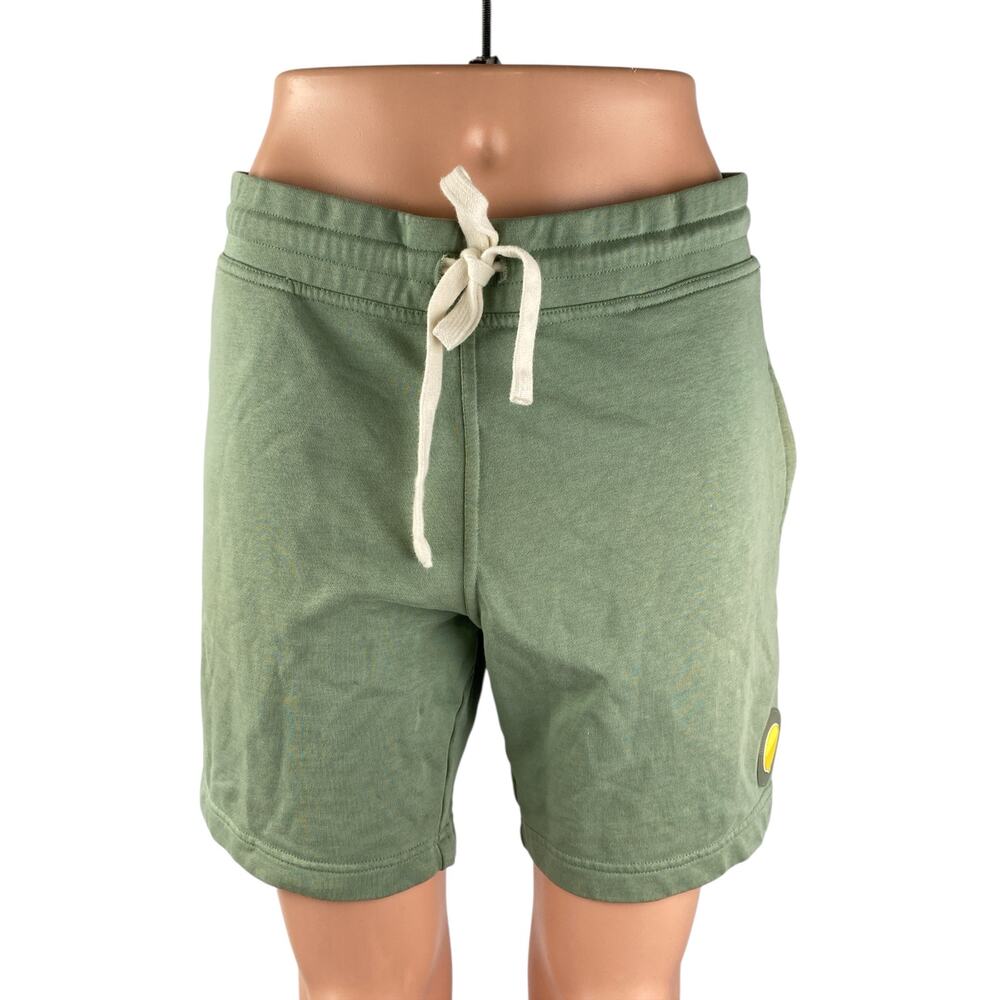 Eubi Women's Green Cotton High Rise Casual Activewear Athletic Sweat Shorts Sz M